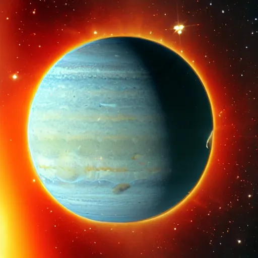 Image similar to planet lemon, photo by hubble telescope