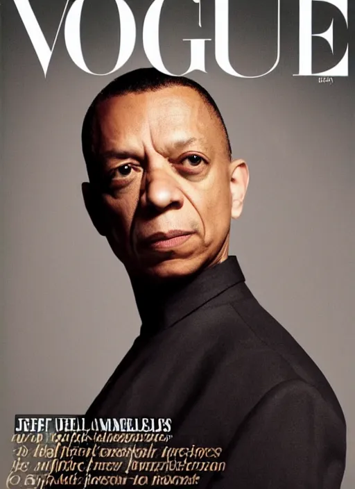 Prompt: Jeff Mills on he cover of Vogue