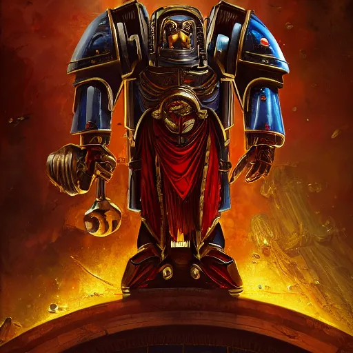 Image similar to elon musk as the emperor of mankind from warhammer 4 0 k, au naturel, hyper detailed, digital art, trending in artstation, cinematic lighting, studio quality, smooth render, unreal engine 5 rendered, octane rendered, art style by klimt and nixeu and ian sprigger and wlop and krenz cushart