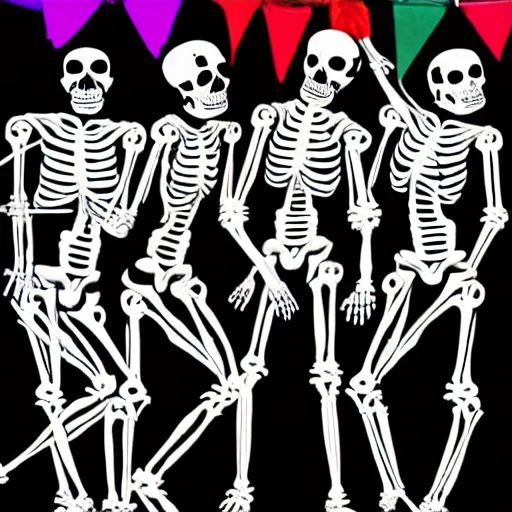 Prompt: party skeletons!