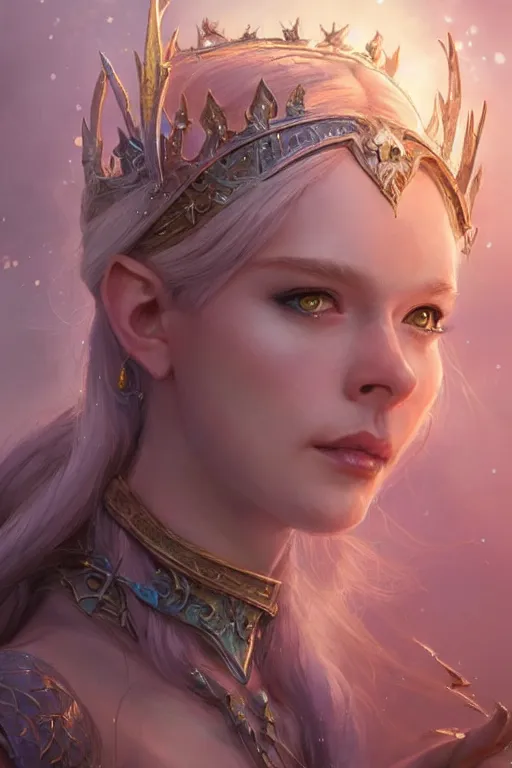 Image similar to fairy princess, highly detailed, d & d, fantasy, highly detailed, digital painting, trending on artstation, concept art, sharp focus, illustration, art by artgerm and greg rutkowski and magali villeneuve