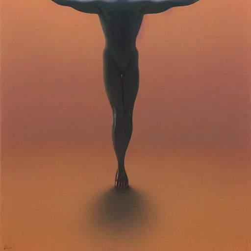 Image similar to David Byrne. Zdzisław Beksiński