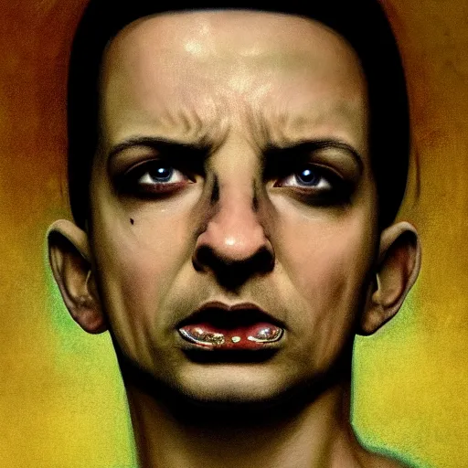 Image similar to color portrait of young dave gahan as a zombie, 7 days to die zombie, fine art, award winning, intricate, soft light from the side, elegant, sharp focus, cinematic lighting, highly detailed, digital painting, 8 k concept art, art by z. w. gu, art by brom, art by michael hussar, masterpiece, 8 k