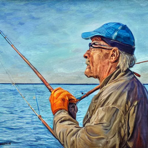 Prompt: portrait of a fisherman