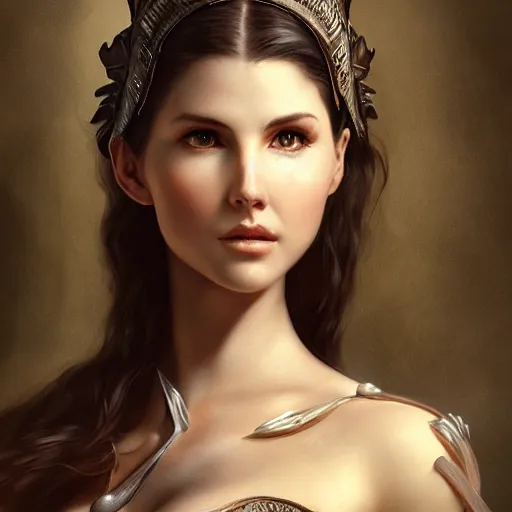 Prompt: portrait of amanda cerny, fantasy, intricate, elegant, highly detailed, digital painting, artstation, concept art, matte, sharp focus, illustration, octane render, unreal engine, art by aenaluck and roberto ferri and greg rutkowski, epic fantasy, digital painting