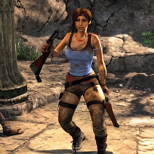 Image similar to a rabbit in the video game Tomb Raider 2013