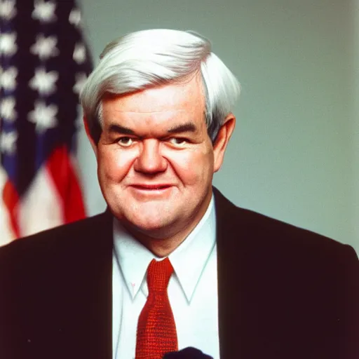 Image similar to Former House Speaker Newt Gingrich doing the crump. CineStill