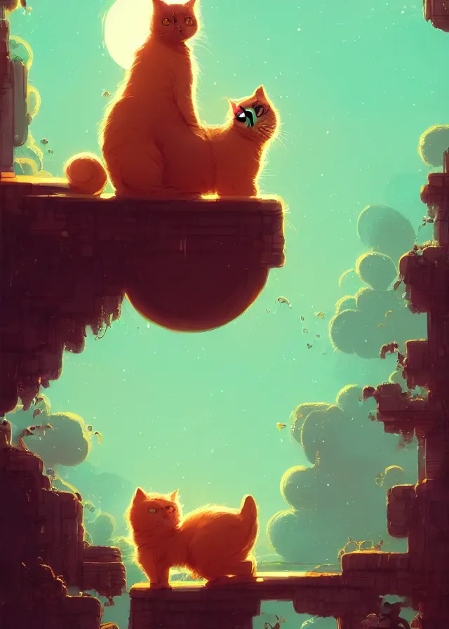 Image similar to cute cat, by victo ngai and andreas rocha and greg rutkowski, trending on artstation, unreal engine, 8 k hd wallpaperjpeg artifact, blur, artfact