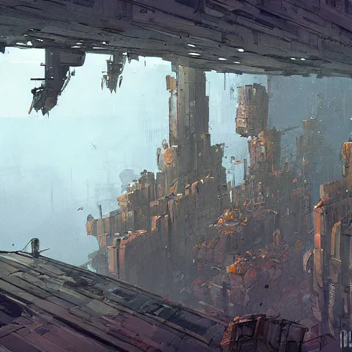 Prompt: floating city by ian mcque