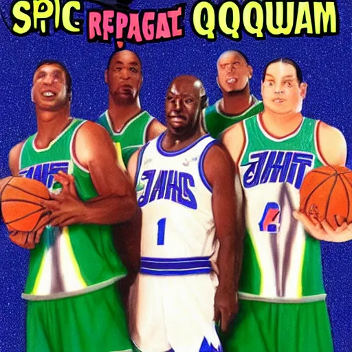 Image similar to space jam goon squad hyperrealistic