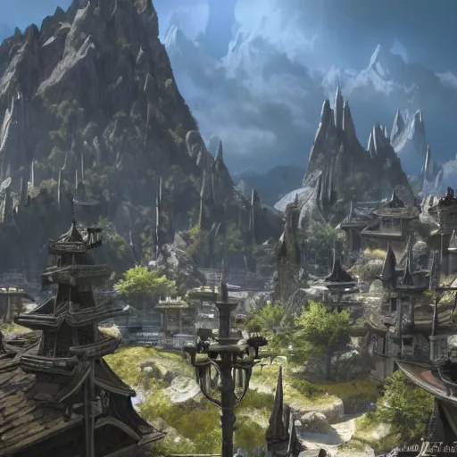 Prompt: FFXIV Heavensward, incredible detail, concept art, 8k resolution, wide shot, giant scale