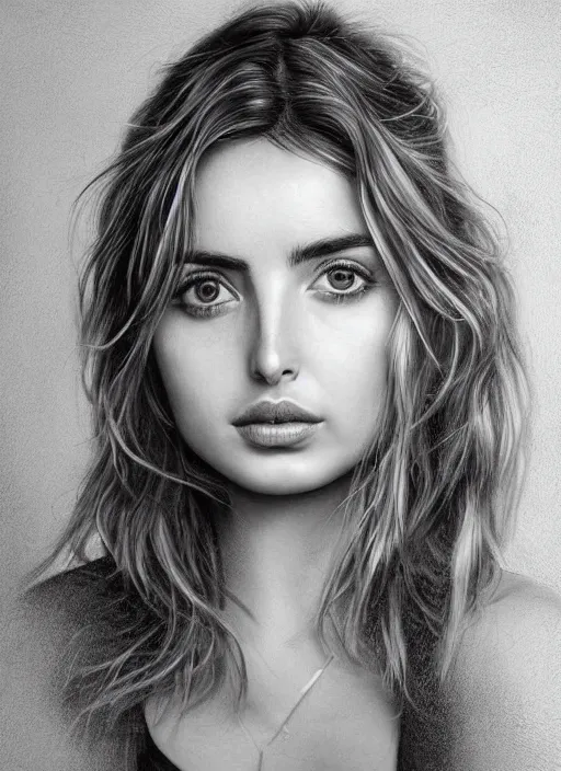 Image similar to hyper realistic, highly detailed portrait of ana de armas, tomasz stefanowski