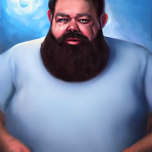 Prompt: Scott the Wozniak Pog Face, oil painting, digital art, trending on Artstation, HD Quality, Realistic, Hyperrealistic, 8k Resolution