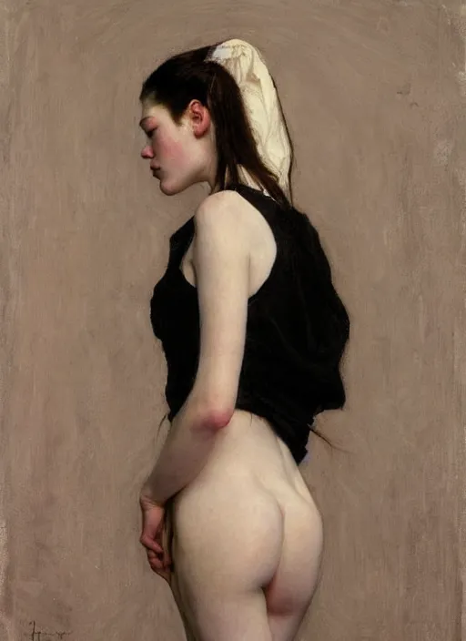 Image similar to stoya by jeremy lipking egon schiele gottfried helnwein