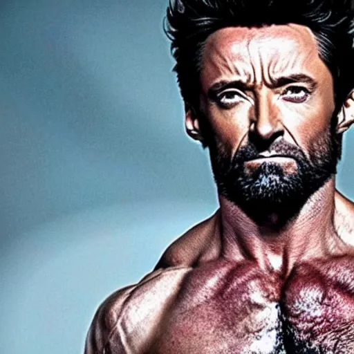 Image similar to Hugh Jackman as wolverine 4K quality