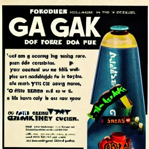 Image similar to advertisement for GAK, GAK advert