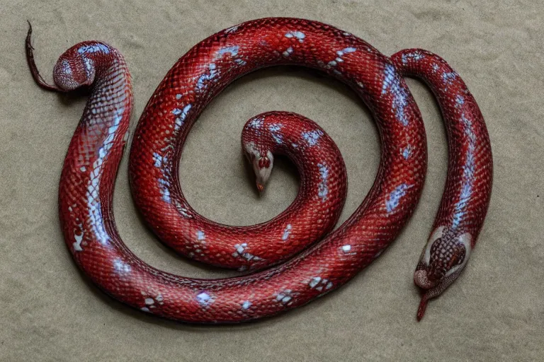 Prompt: a horse snake hybrid