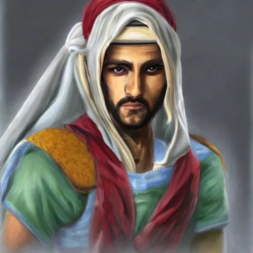 Prompt: realistic painting of Sheik