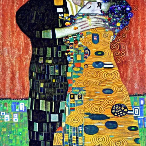 Image similar to Bill Belichick in the style of Gustav Klimt