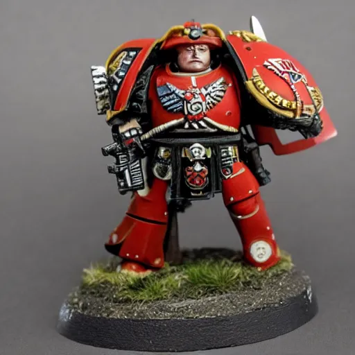 Prompt: winston churchill as a space marine, warhammer 40k, photograph, sharp focus