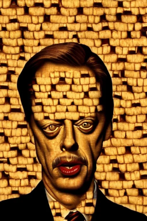 Image similar to film still of steve buscemi made out of bread in pulp fiction, 4 k