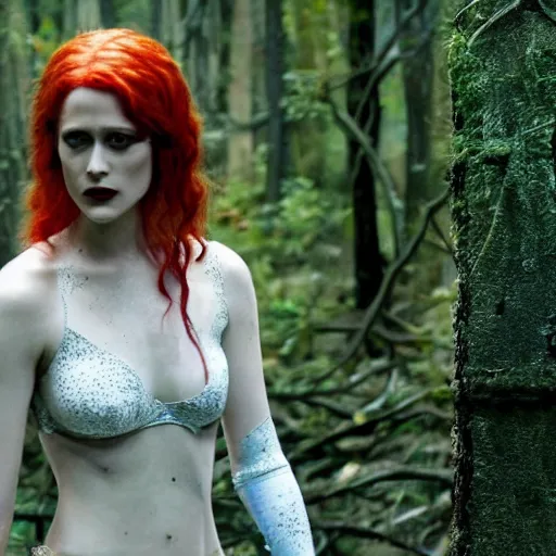 Image similar to 4 k award - winning still of evan rachel wood as poison ivy