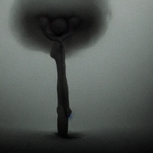 Prompt: the world between insanity and reality, surrealistic detailed claymation art, dark, moody, foggy