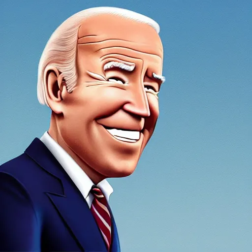 Image similar to joe biden charicature by disney pixar