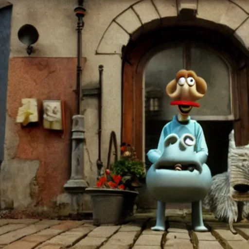 Prompt: surrealism in Wallace & Gromit