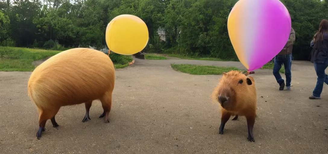 Prompt: Balloon in the Shape of a Capybara