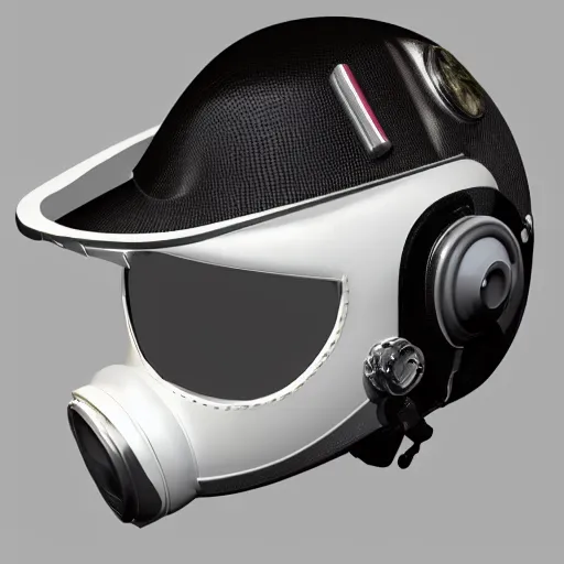 Image similar to hyper detailed boxutter hard surface modelling rear view of astronaut paramedic helmet