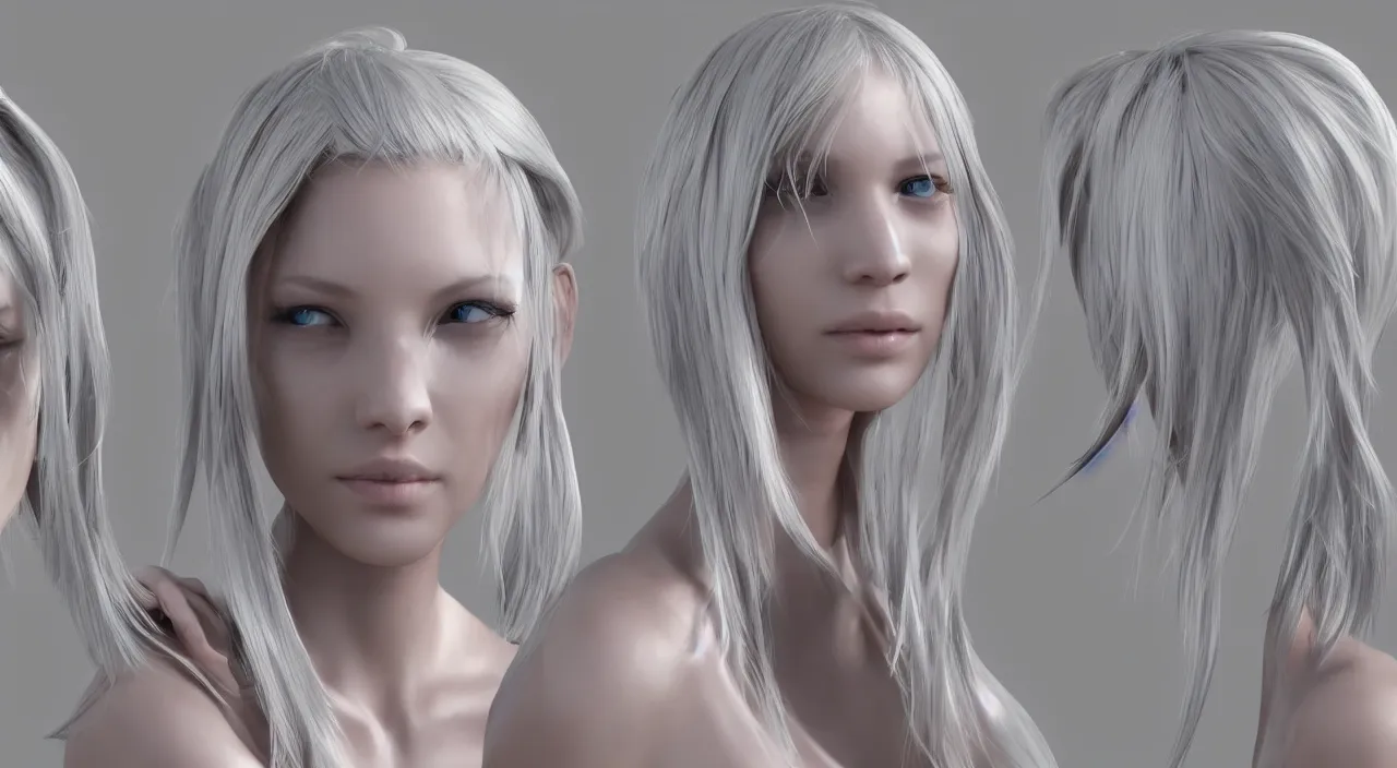 3D skin model a cute girl blonde hairs cyberpunk style | Stable Diffusion |  OpenArt