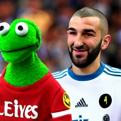 Image similar to karim benzema as a muppet