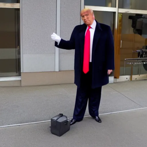 Image similar to donald trump robbing a bank