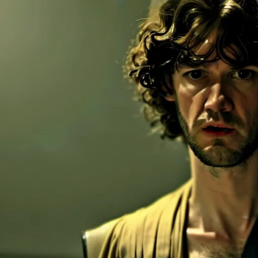 Prompt: klaus hargeeves in star wars, movie screenshot, dramatic scene, dramatic lighting, highly detailed, realistic