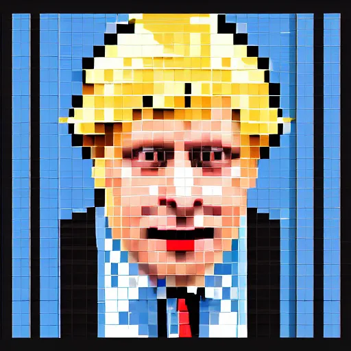 Image similar to Boris Johnson pixel art