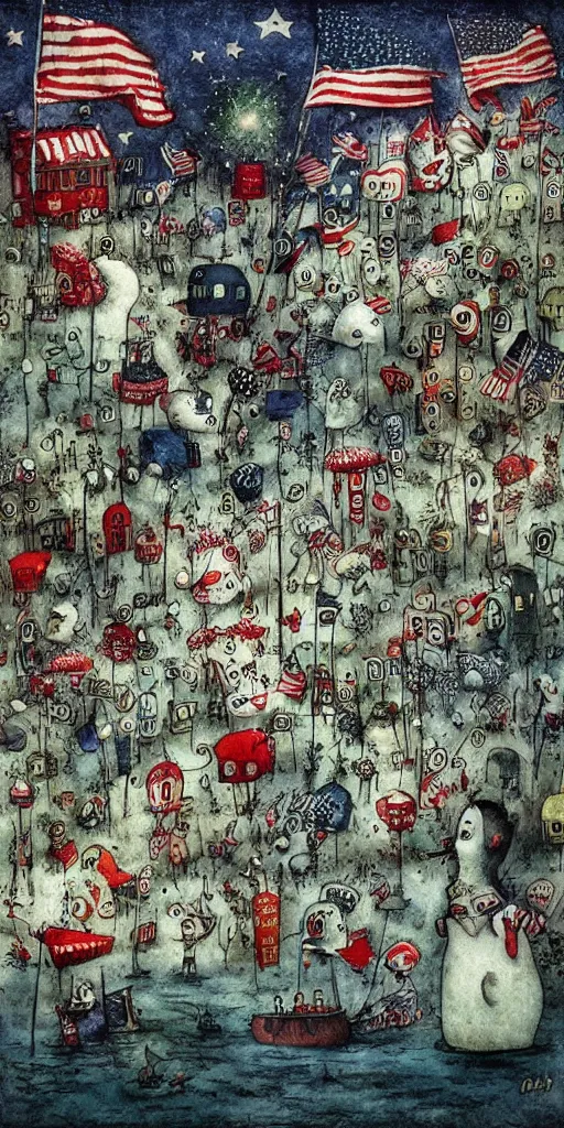 Image similar to a 4 th of july scene by alexander jansson