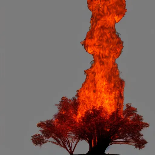 Prompt: evil tree on fire, photorealism, sharp focus