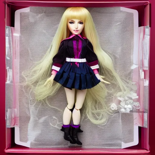 Prompt: hayley kyoko collectible doll in packaging