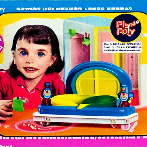 Prompt: playskool fisher price kenner plastic funeral!!!!! mortician playset 7 0 s!! catalog photo advertising