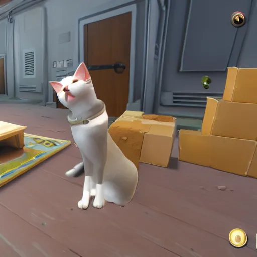 Prompt: first person cat game, made in unreal engine