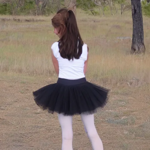 Image similar to Walker Texas Ranger in a ballet skirt