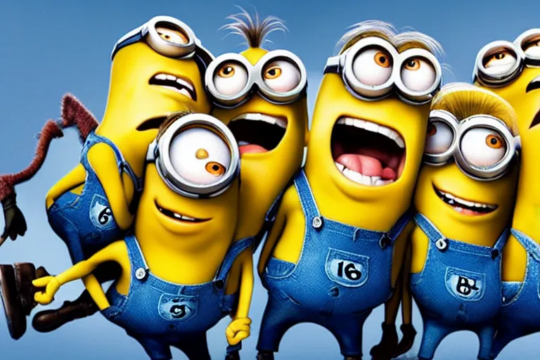 Prompt: Nicolas cage minions high resolution still film