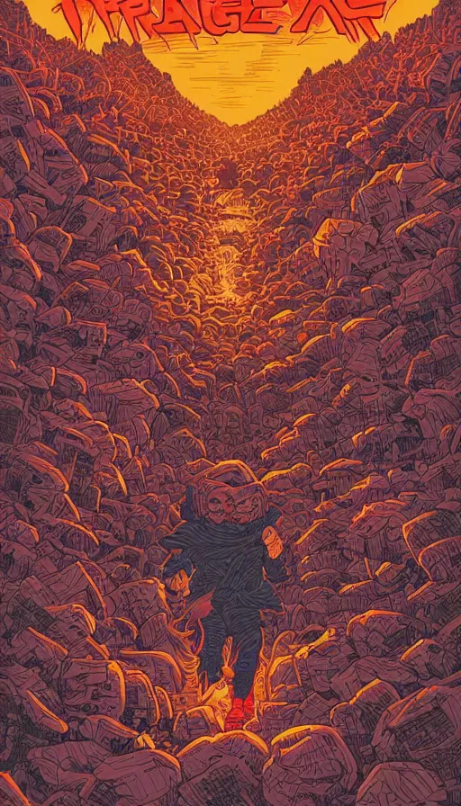 Image similar to rage, by dan mumford,