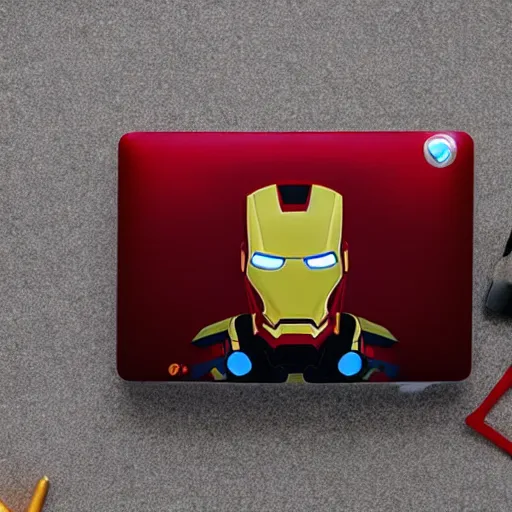 Prompt: iron man laptop
