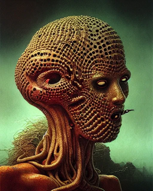 Image similar to siren head grotesque, trypophobia, ultra detailed, ultra realistic, adventure time, studio lighting, by beksinski, alejandro jodorowsky, giger, greg rutkowski, carne griffith trending on artstation, deviantart, photorealism