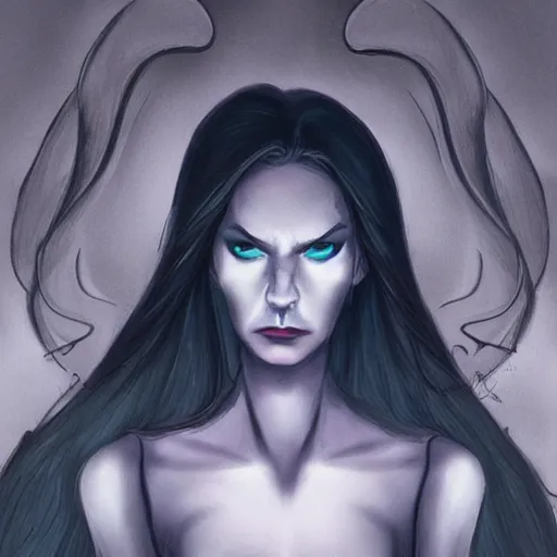 Prompt: impossibly beautiful demonic ghost, trending on nightstation