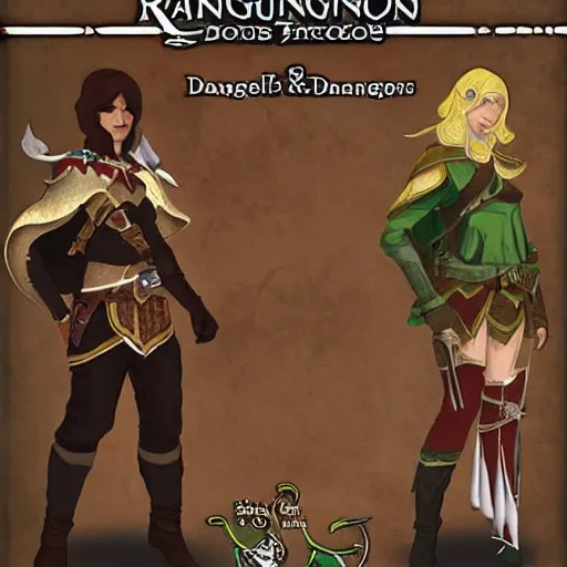 Image similar to half elf ranger dungeons and dragons