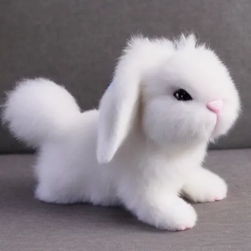 Prompt: a toy look like a fluffy bunny