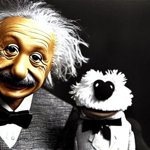 Image similar to Einstein as a Muppet.